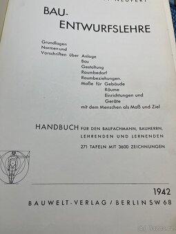 Kniha Bau-Entwurfslehre 1942 - 2