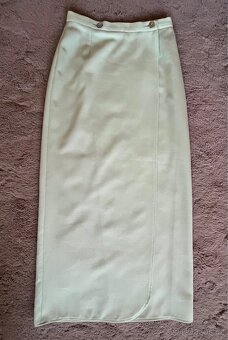 Zelenkavá zavinovací sukně - 2