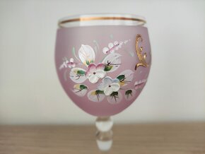 Malované skleničky růžové 2ks - 2