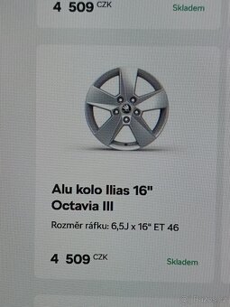 Alu kola llias 16" Octavia lll a lV - 2