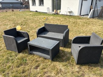 Ratanové posezení antracit - 2