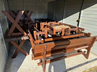 zahradí lavice, posezení do restaurace - 2