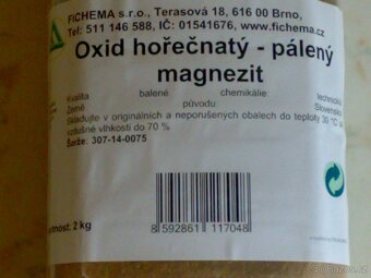 Oxid hořečnatý (Pálený magnezit) - 2kg - Fichema - 2