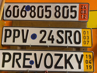 SPZ,převozní značky,převozky,německé žluté ,červené SPZ - 2