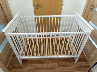 Dětská postýlka + Matrace + Nepropustný chránič matrace - 2