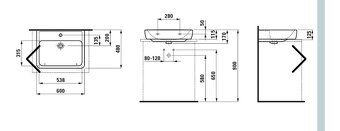 Nové umyvadlo Laufen Pro 60x48cm - 2