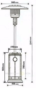 Venkovní plynový ohřívač, 3ks - 2
