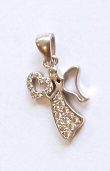 krásný stříbrný přívěsek/anděl. - 2