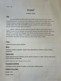 Zpracované maturitní četby - 2