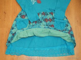 Tyrkysové šaty Bonprix - vel. 128 - 2