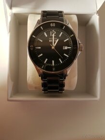 Krásné nové černé kvalitní hodinky značky Alexander Milton - 2