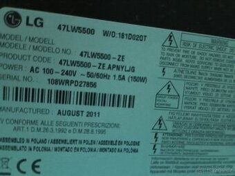 Televize LG 47LW5500 + sept box - 2