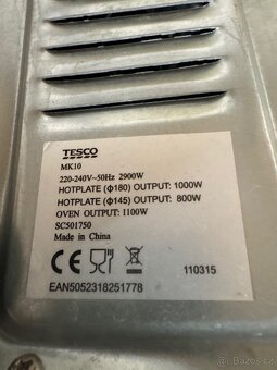 Sleva 50%Elektrický vařič TESCO MK10 s troubou – 2900W výkon - 2