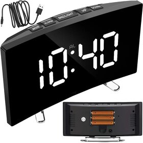 Budík Digitální zrcadlo LED s nastavitelným jasem Cestovní b - 2