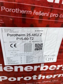 cihly Porotherm 25 AKU Z - 2