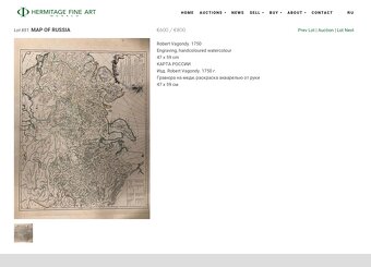 Vagondy, Empireé de Russié, mapa 1760 - 2