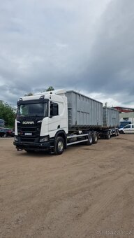Scania R450 6x4 XT + Vlek Hüfferman / Nosič kontejnerů - 2