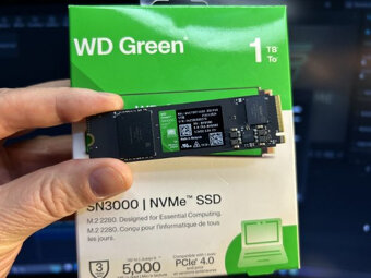 Rychlé SSD WD Green SN3000 1TB, PCIe 4.0 4x NVMe - 2