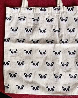 Látková taška + taštička Panda - 2