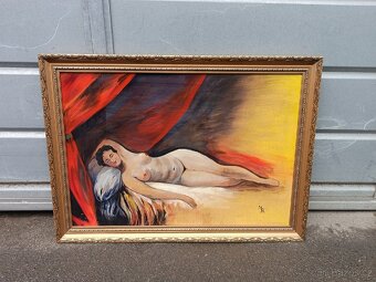 Akt obraz ležící žena - 2