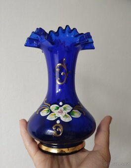 Modrá váza vysoký smalt - 2