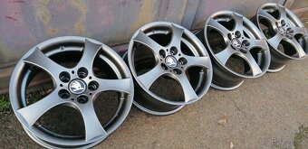 4ks Alu kola 5X100 15" Rapid,Octavia 1 -TOP STAV - 2