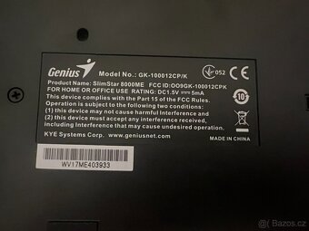 Bezdrátová klávesnice Genius SlimStar 8000ME - 2