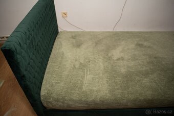 Postel 90x200 cm AZURRO VELVET zelena (bez matrace) - 2