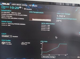 ASUS H110M-A/M.2 + Intel i3-6100 + 4GB DDR4 + chladič + I/O - 2