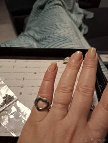 Ocelový prsten srdce - 2