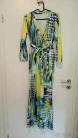 Zelenožluté dlouhé šaty - 2