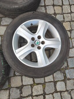 Prodám orig alu 16 škoda Octavia I 5x100 ET 42 letní pneu - 2