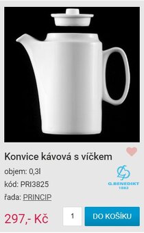 Konvice kávová s víčkem Geb. Benedikt K. Vary - 2