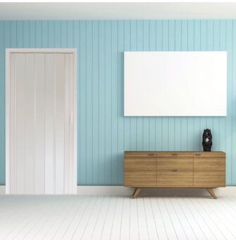 Shrnovací dveře Kit DORA 87x200 cm - bílá - 2