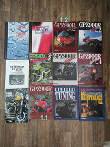 ZXR750 RVF VFR750 400 RG500 GPZ900 CB750 katalogy /časopisy - 2