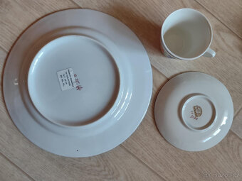 Retro Chodovia Domažlice porcelánová sada 6×+talíř - 2