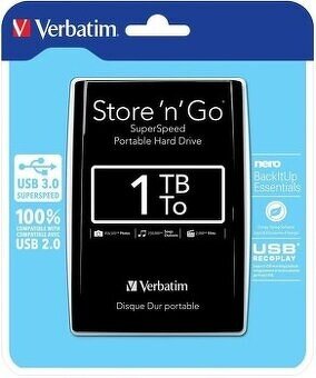 Verbatim USB HDD 1TB - černý - 2