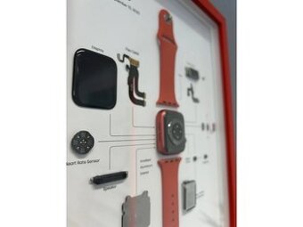 Zarámované Apple Watch Series 6 40mm - (A4)(Red) - 2