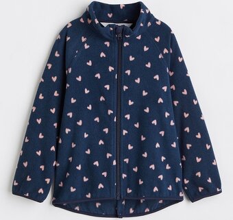 ☘️ Srdíčková MIKINA H&M fleecová tmavá vel. 98/104 ☘️ - 2