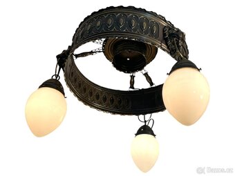 Starožitný stropní lustr - secese - 2