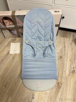 Babybjörn lehátko modré Woven blue - 2