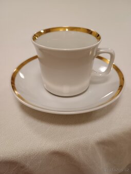 kávová souprava bílo-zlatá 11 ks - 2