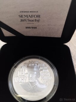 Stříbrná medaile SEMAFOR Jiří Suchý proof - 2
