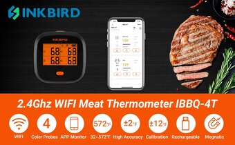 INKBIRD WiFi Grill teploměr IBBQ-4T - 2