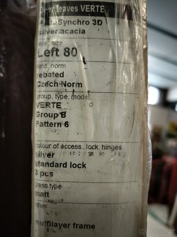 Dveře Porta Verte Home B.6 Akát Stříbrný 80 cm - 2