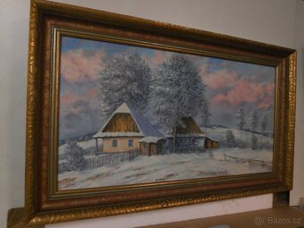 Obrovský obraz zima na Křižánkách + další obrazy - 2