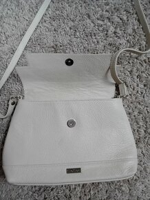 kožená béžová kabelka - 2