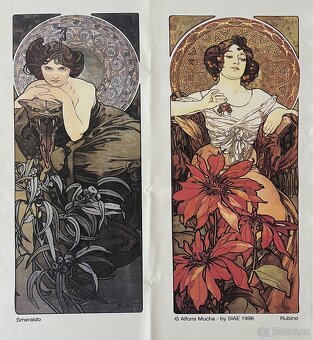Bavlněný panel Alfons Mucha - 2