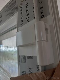 Vchodové plastové  dveře 95x205 bílá/nové - 2