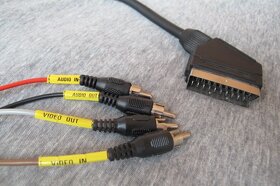 kabel 1xSCART-4xCinch (RCA) propojovací, dl.1,5m - 2